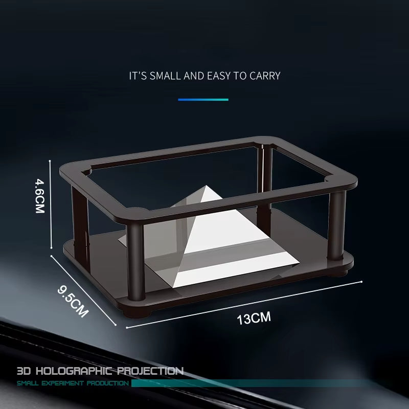 Universal 3D Holographic Display Stand Projector Mini Pyramid Hologram Projection Showcase for Mobile Phone Ipad MV Projector
