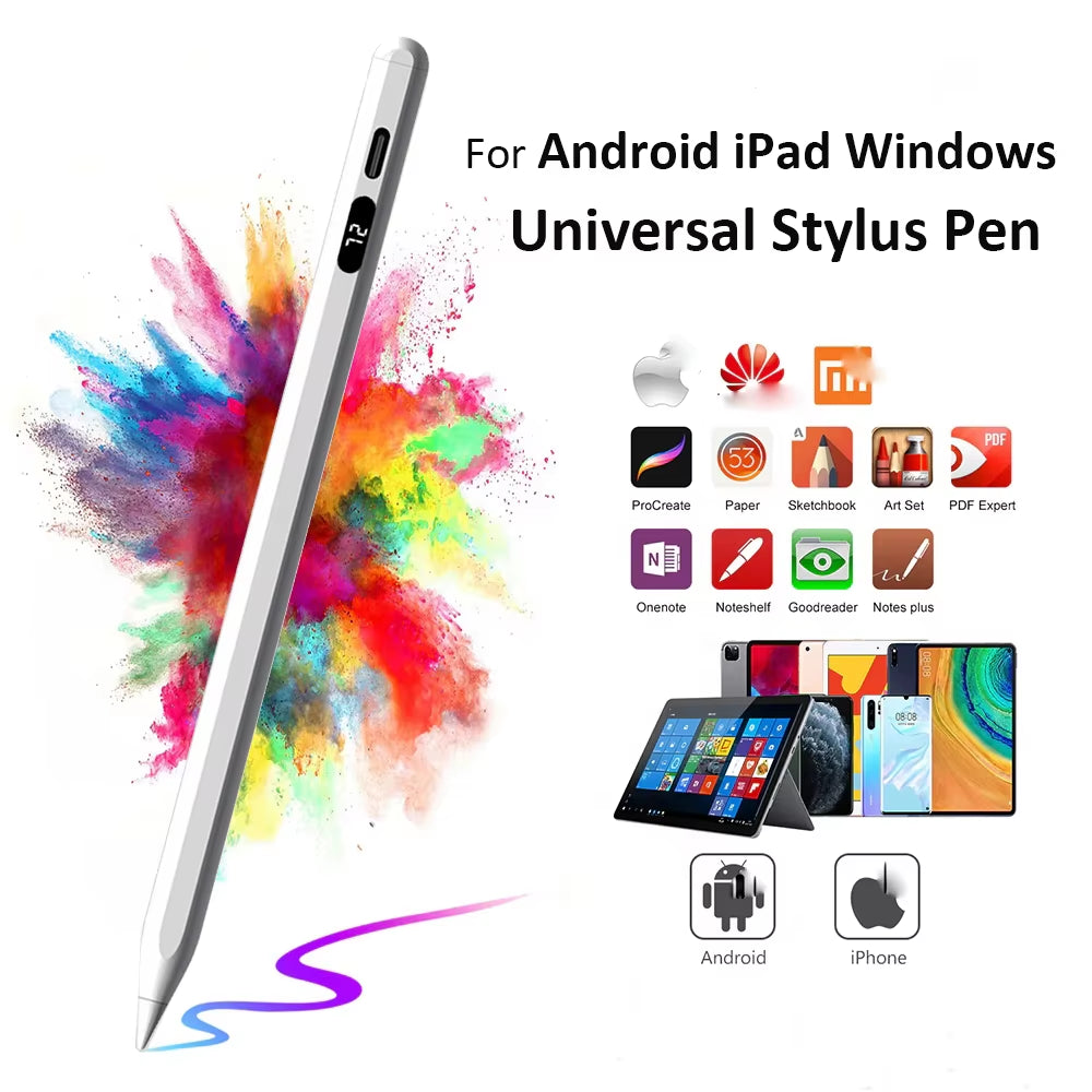 Stylus Pen with Digital Power Display for Huawei Lenovo Samsung Phone Xiaomi for Tablet Mobile Phone Touch Pen