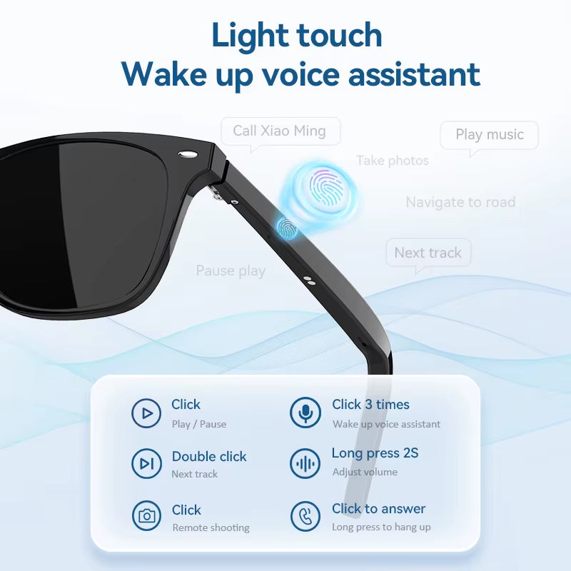 G05 Smart Wireless Glasses Headset Bluetooth Outdoor Sport Sunglasses Earphone Hands-Free Calling Music Anti-Blue Eyeglasses