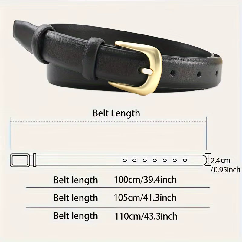 1 Piece Belt Ladies Fashion Simple Belt Decorative Black with Jeans Belt Suitable for Daily Wear and Use
