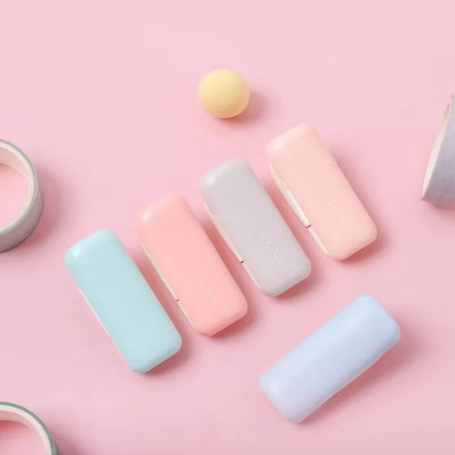 1Pc Washi Tape Cutter Mini Portable Candy Color Plastic Tape Cutter for Tape Organzier Arts DIY Crafts Scrapbooking Tools
