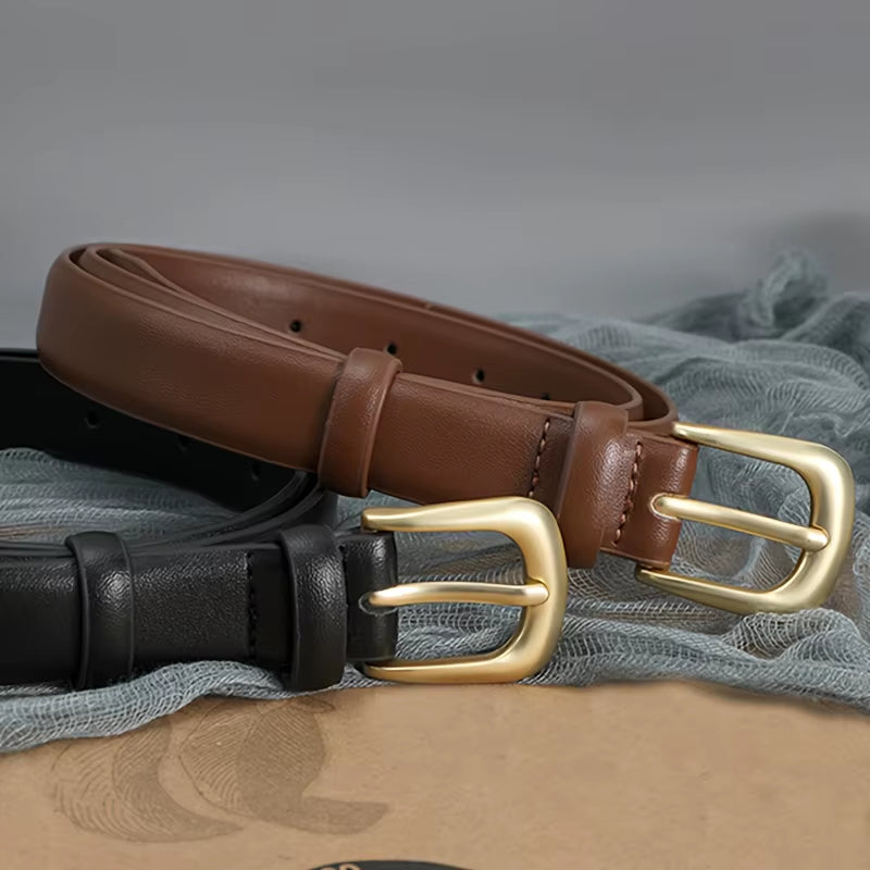 1 Piece Belt Ladies Fashion Simple Belt Decorative Black with Jeans Belt Suitable for Daily Wear and Use