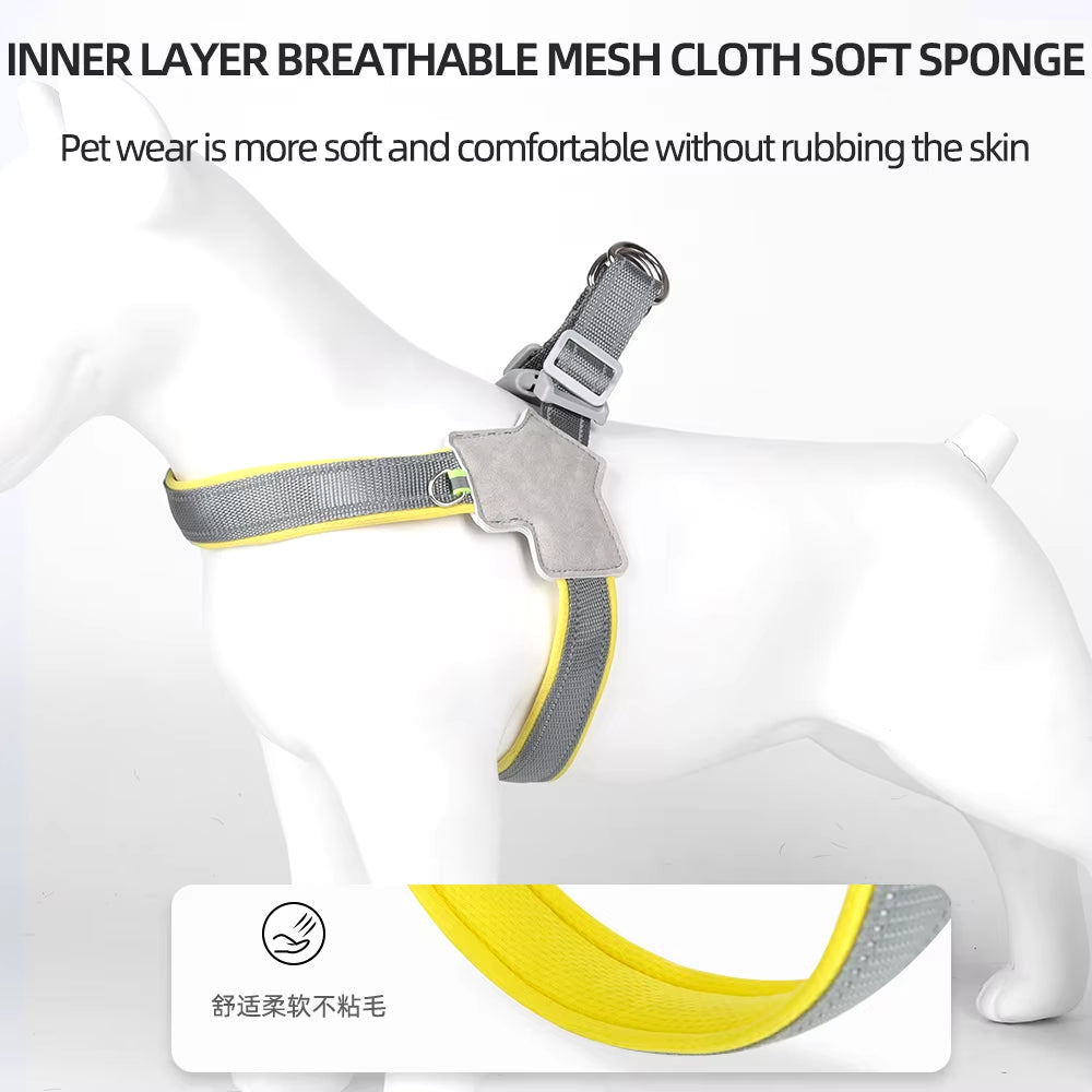 Reflective Pet Dog Harness for Small Medium Dogs Cat No Pull Vest Harnesses Puppy Chest Strap Pug Chihuahua Bulldog Supplies