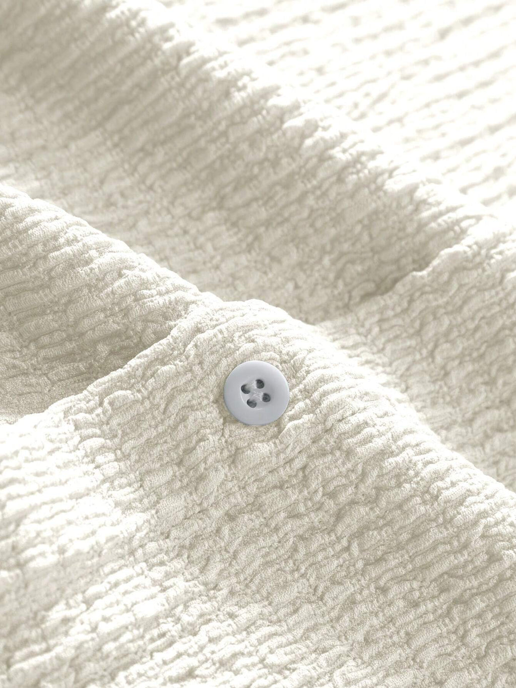 Manfinity Homme Loose Fit Men'S Solid Color Button-Up Short Sleeve Casual Shirt