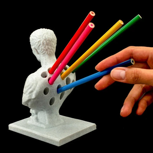 3D Printed Julius Caesar Statue Office Desk Pen Holder Office Desk Organizer Office Decor Pen Rack Gift Stationery Teacher Gift