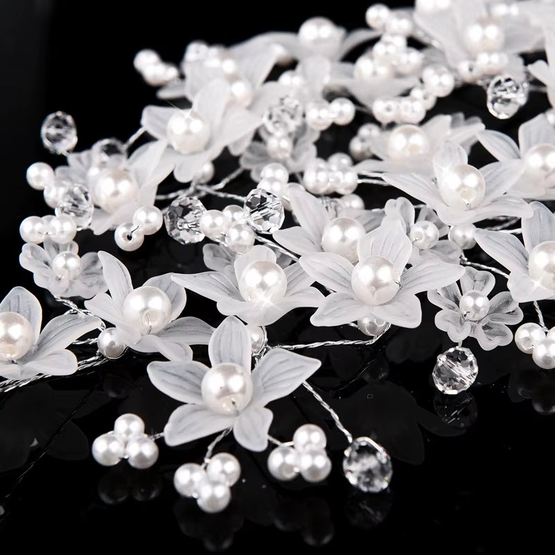 Women Headbands Imitation Pearl Hair Jewelry Bridal Hair Accessories Wedding Jewellery Handmade Hairpins Hair