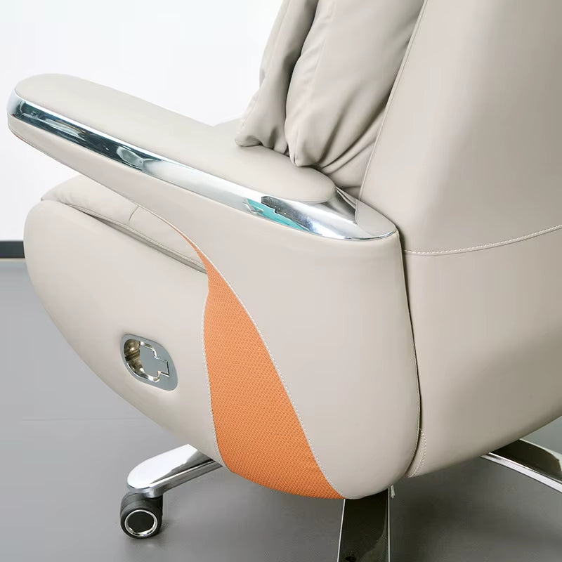 Ergonomic High Back Comfortable Footrest Office Furniture Pu Leather Boss Swivel Executive Office Chair Modern Boss Office Chair