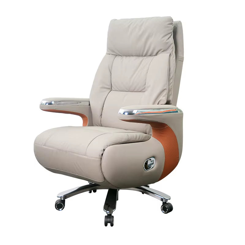 Ergonomic High Back Comfortable Footrest Office Furniture Pu Leather Boss Swivel Executive Office Chair Modern Boss Office Chair