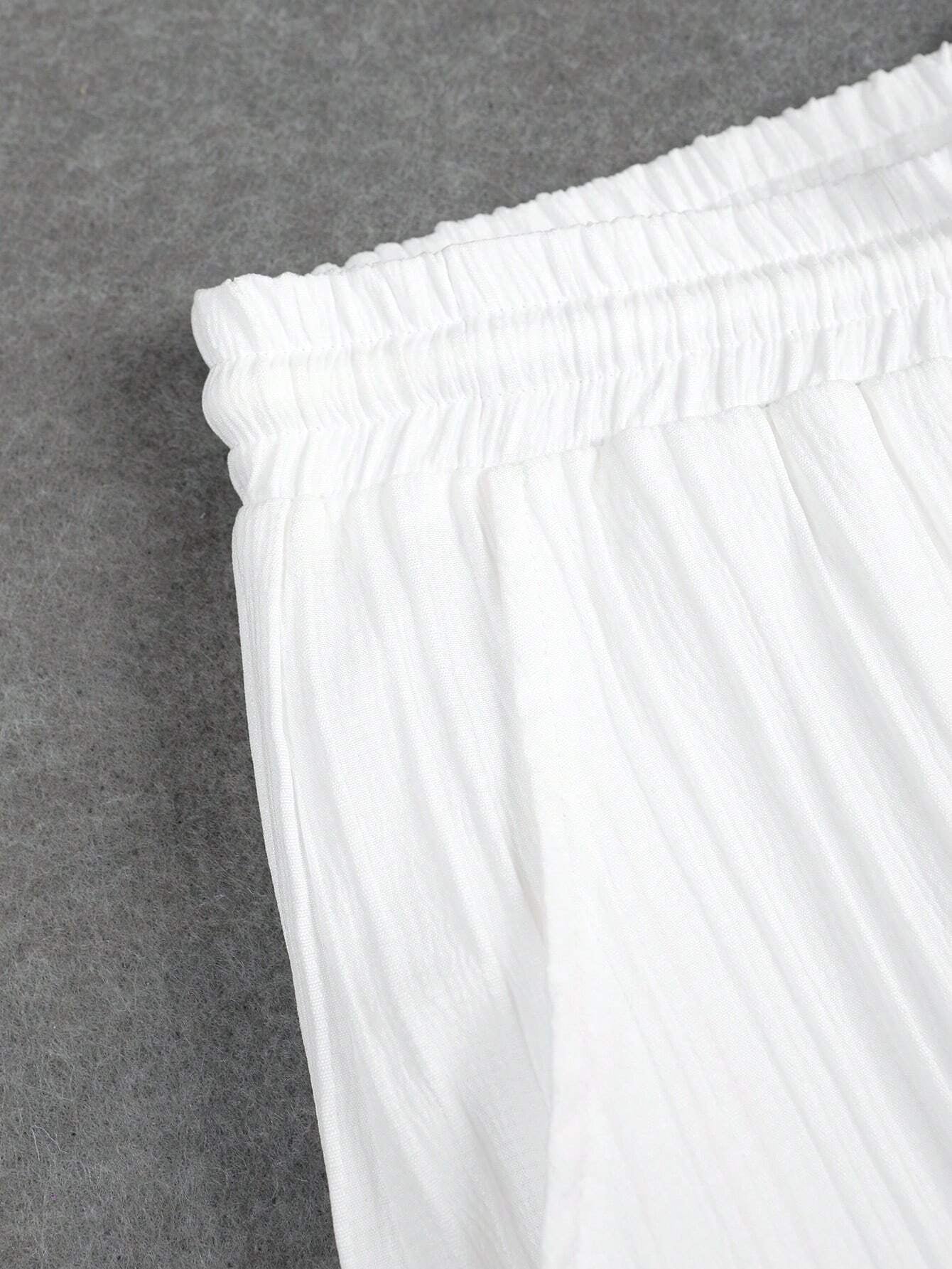 Manfinity Homme Men Solid Button up Shirt & Drawstring Waist Pants without Tee, Cozy Outfits