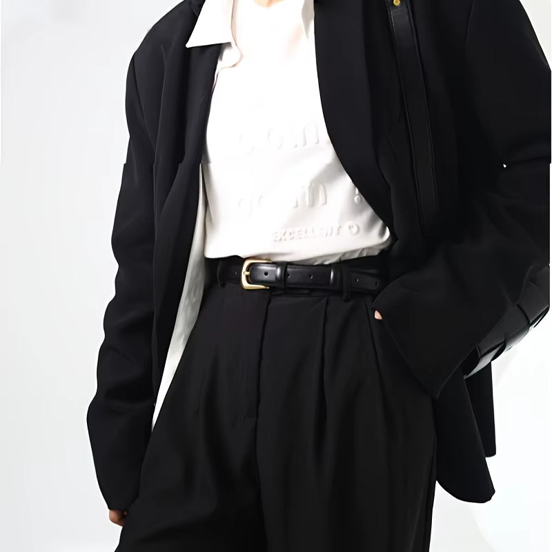 1 Piece Belt Ladies Fashion Simple Belt Decorative Black with Jeans Belt Suitable for Daily Wear and Use