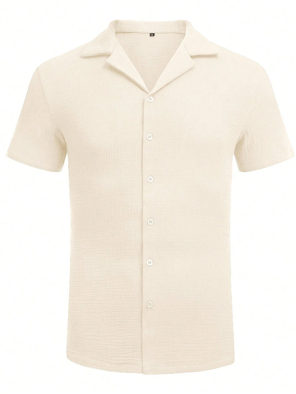 Men'S Slim Fit Cuban Collar Short Sleeve Guayabera Casual Shirt, Suitable for Weddings, Beaches, Summer