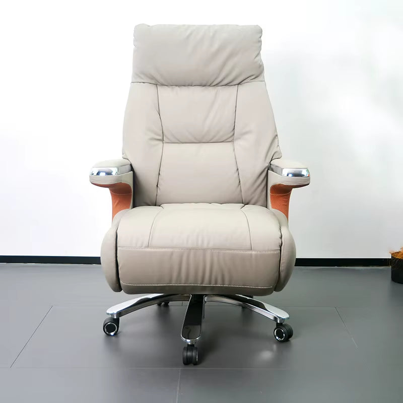 Ergonomic High Back Comfortable Footrest Office Furniture Pu Leather Boss Swivel Executive Office Chair Modern Boss Office Chair