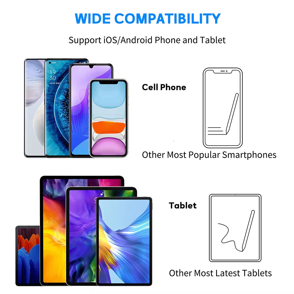 Stylus Pen with Digital Power Display for Huawei Lenovo Samsung Phone Xiaomi for Tablet Mobile Phone Touch Pen