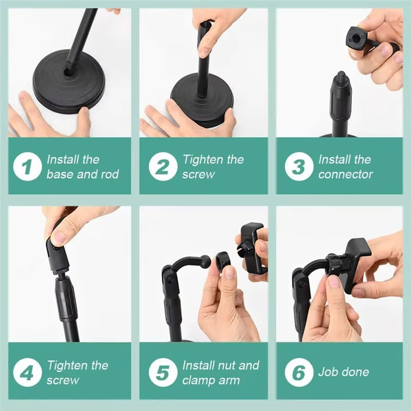 Multifunctional Mobile Phone Bracket Live Broadcast Bracket Adjustable Height Mobile Phone Telescopic Portable Bracket Live