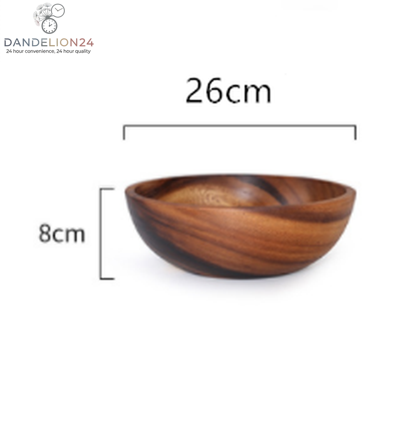 Kitchen Natural Wooden Bowl Household Fruit Bowl Salad Bowl for Home Restaurant Food Container Wooden Utensils Note the Size Hot