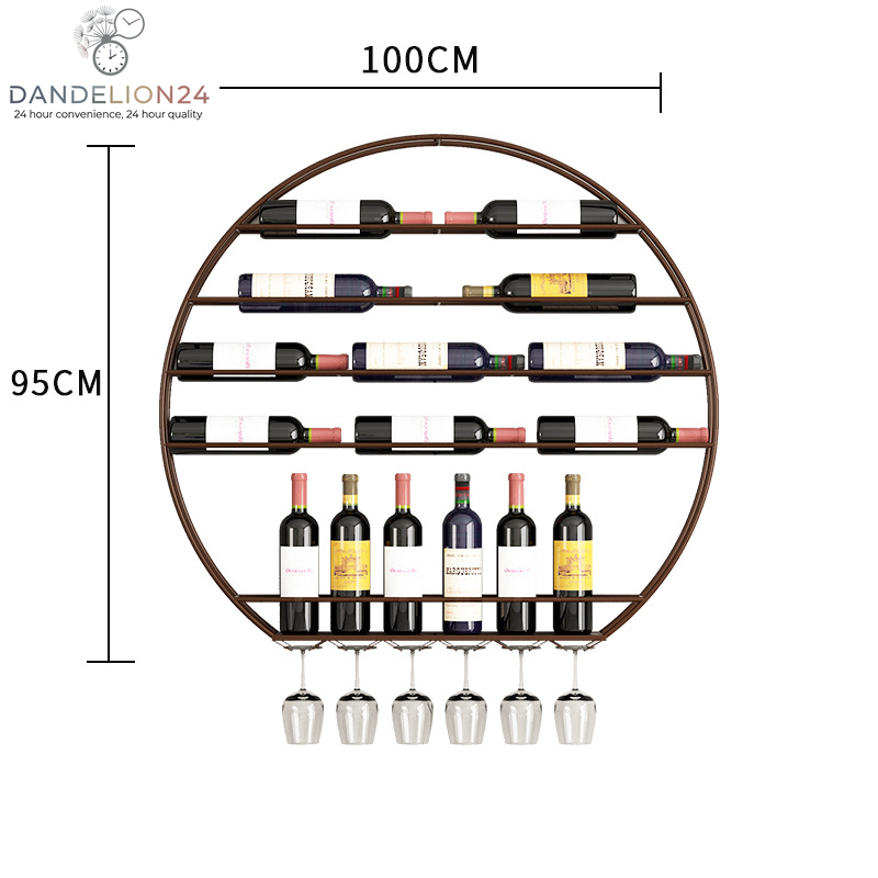 European-Style Iron Red Wine Glass Holder Wall-Mounted Wine Rack Hanging Display Rack Goblet Rack