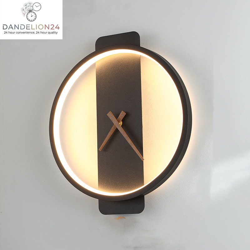 Nordic Wall Lamp Bedroom Bedside Lamp Clock Modeling Lamp