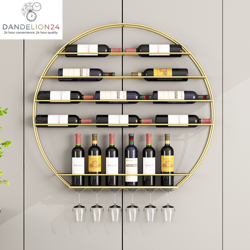 European-Style Iron Red Wine Glass Holder Wall-Mounted Wine Rack Hanging Display Rack Goblet Rack