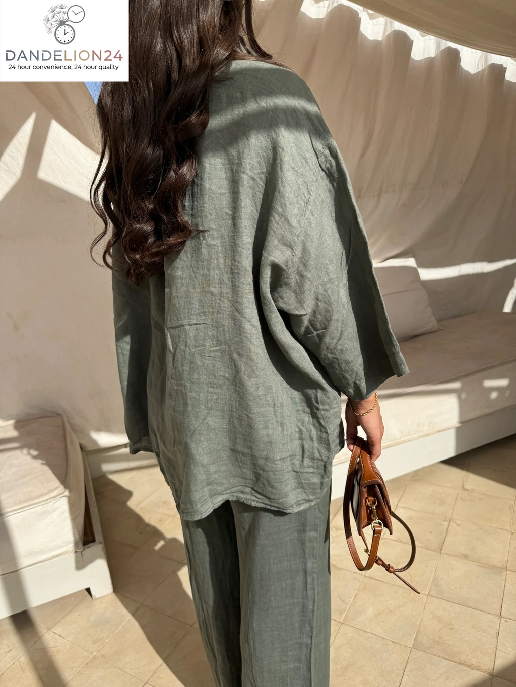 Casual Polyester Pocket Shirt Pants Suitable for Women'S Wide Leg Pants, Long Sleeved Shirt Set, Women'S Loose High Street Two-Piece Set