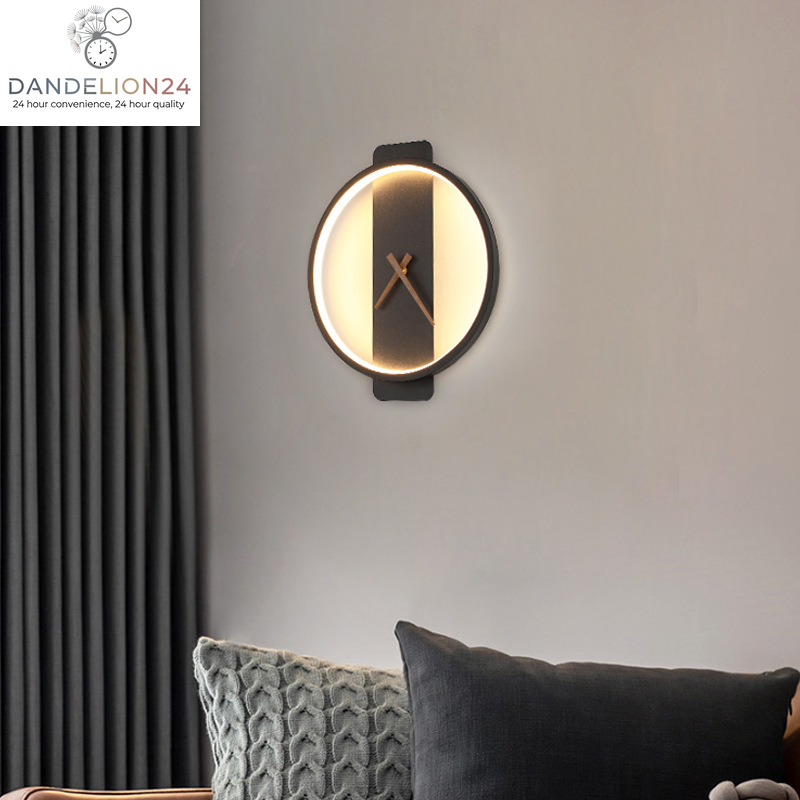 Nordic Wall Lamp Bedroom Bedside Lamp Clock Modeling Lamp