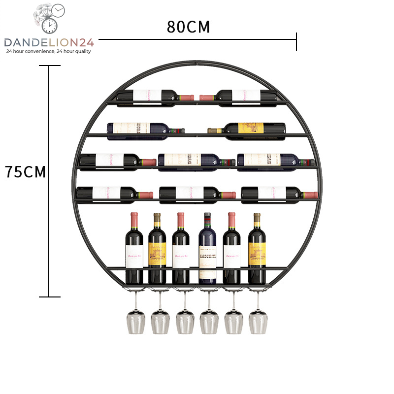 European-Style Iron Red Wine Glass Holder Wall-Mounted Wine Rack Hanging Display Rack Goblet Rack