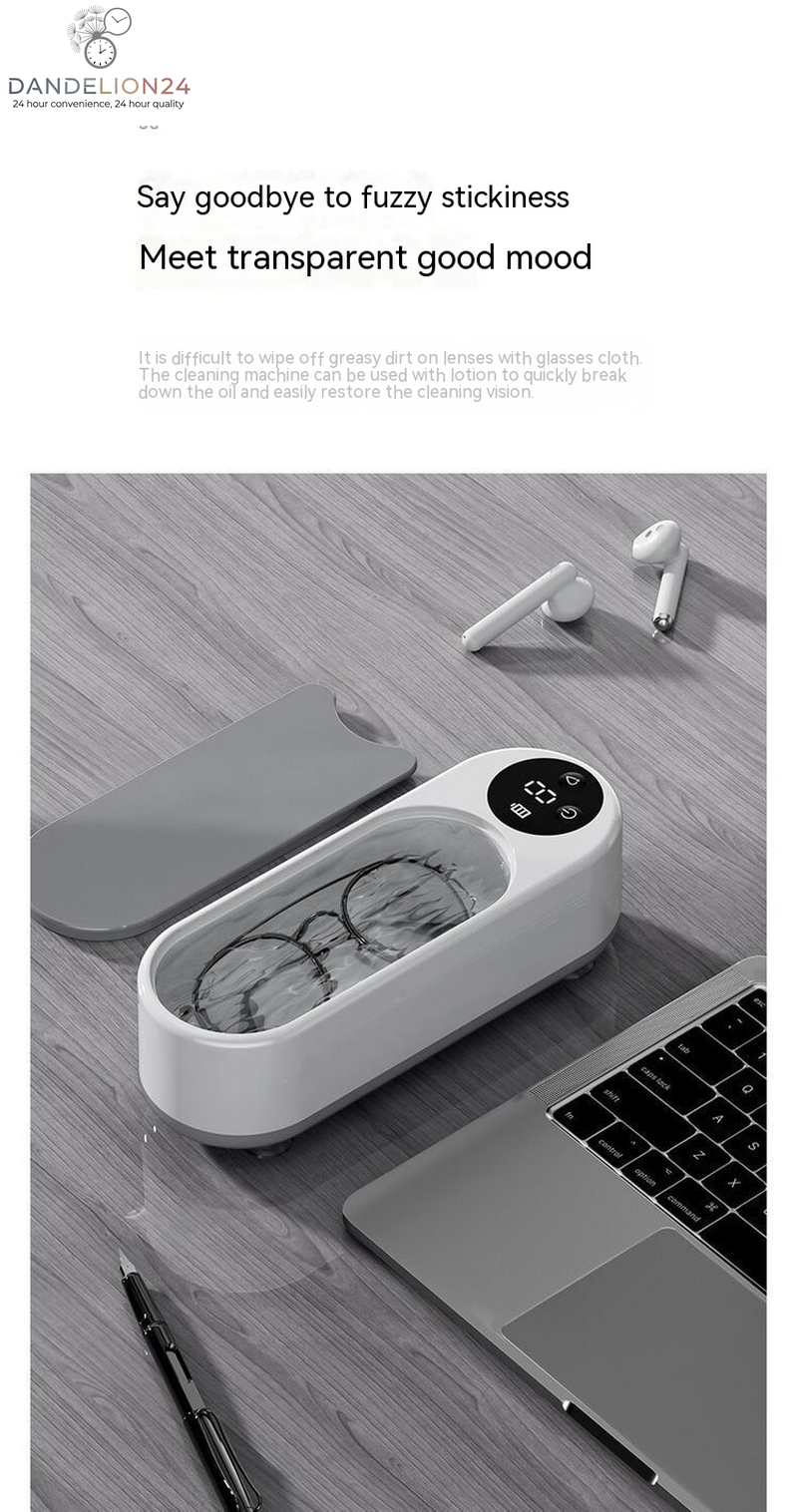Glasses Washing Machine Ultrasonic Display Household Portable Small Automatic Cleaning Device