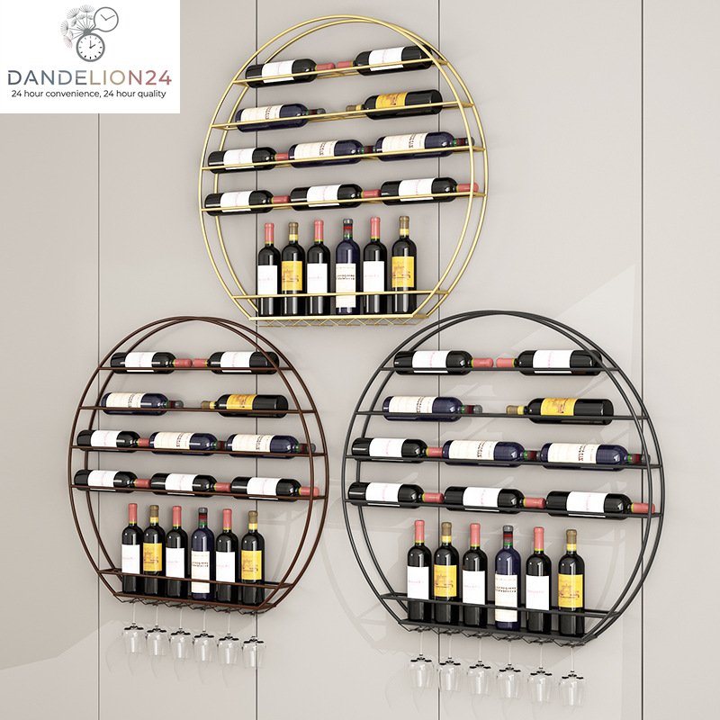 European-Style Iron Red Wine Glass Holder Wall-Mounted Wine Rack Hanging Display Rack Goblet Rack