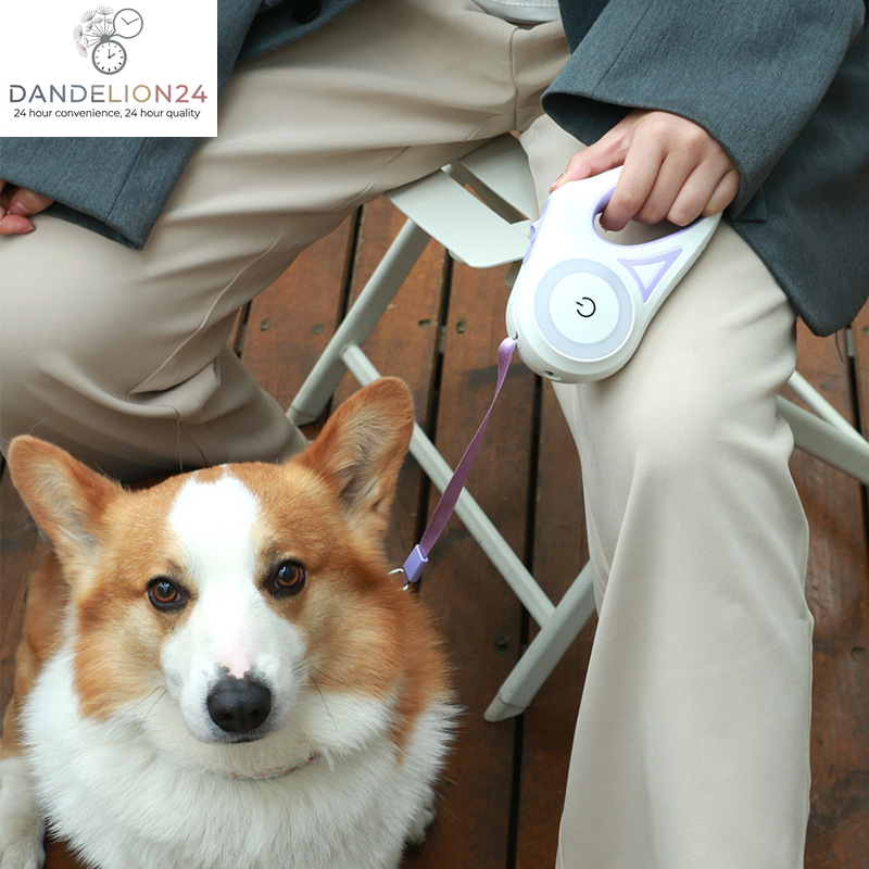 Dog Leash Retractable Leash and Dog Collar Spotlight Automatic Pet Dog Cat Traction Rope for Small Medium Dogs Pet Product