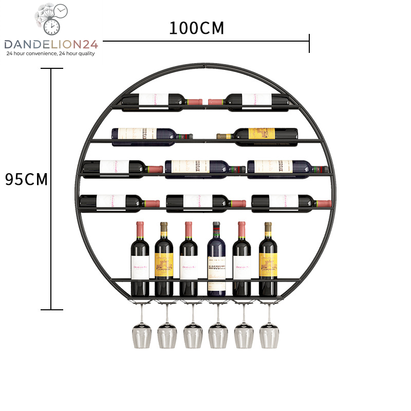 European-Style Iron Red Wine Glass Holder Wall-Mounted Wine Rack Hanging Display Rack Goblet Rack