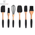 Kitchen Baking Gadgets Wooden Handle Silicone Kitchenware Storage