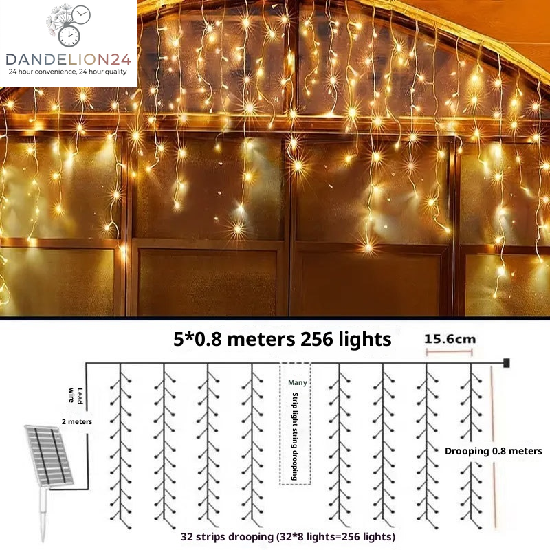 LED Curtain Lights Icicle Waterfall Lights Decorative String Lights