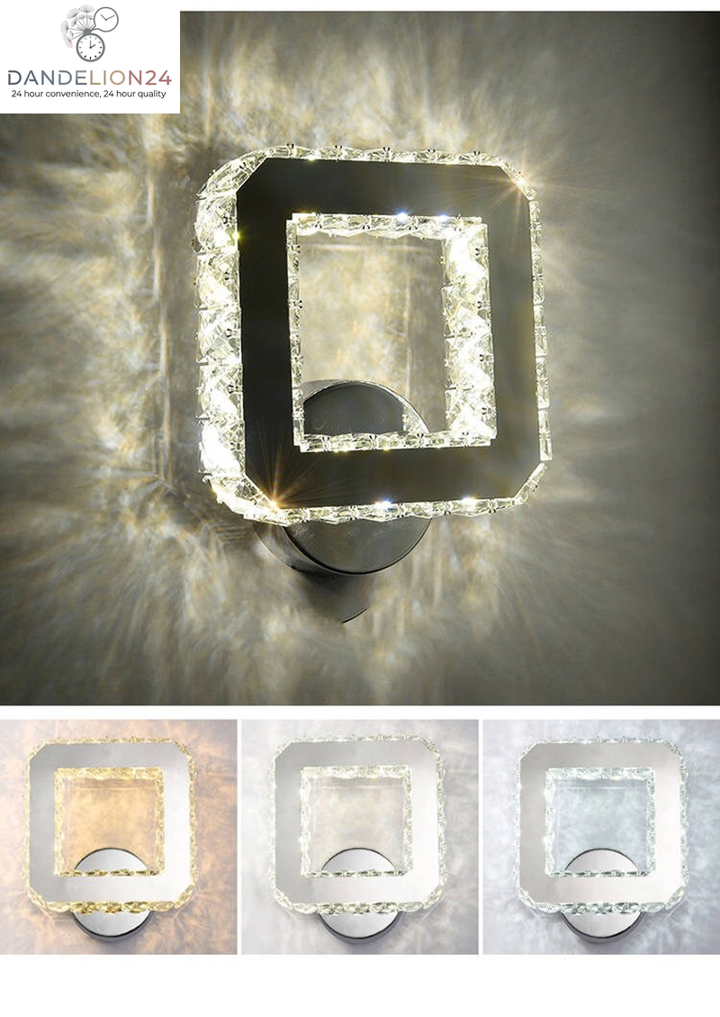 Crystal Wall Lamp Simple Led Living Room Background Wall Lamp Bedroom Bedside Lamp Corridor Wall Lamp