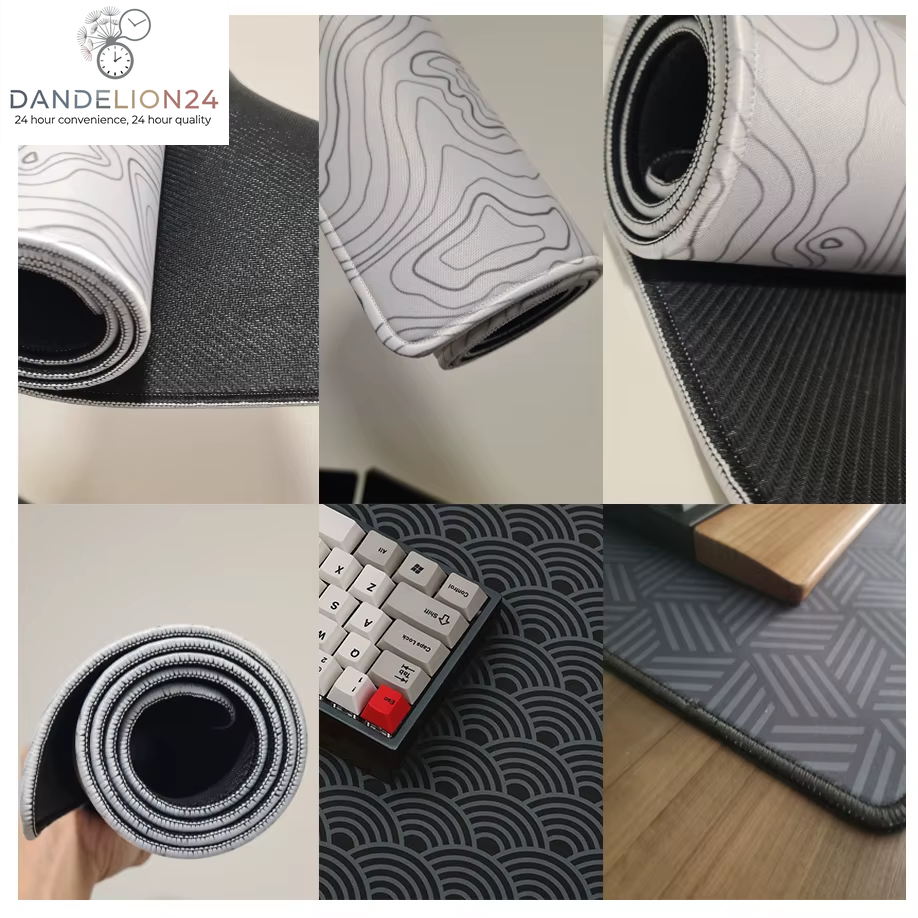 Black and White Topographic Map Art Mouse Pad XXL Mousepad Rubber Keyboard Pads Gaming Setup Accessories Mouse Mat 900X400Mm