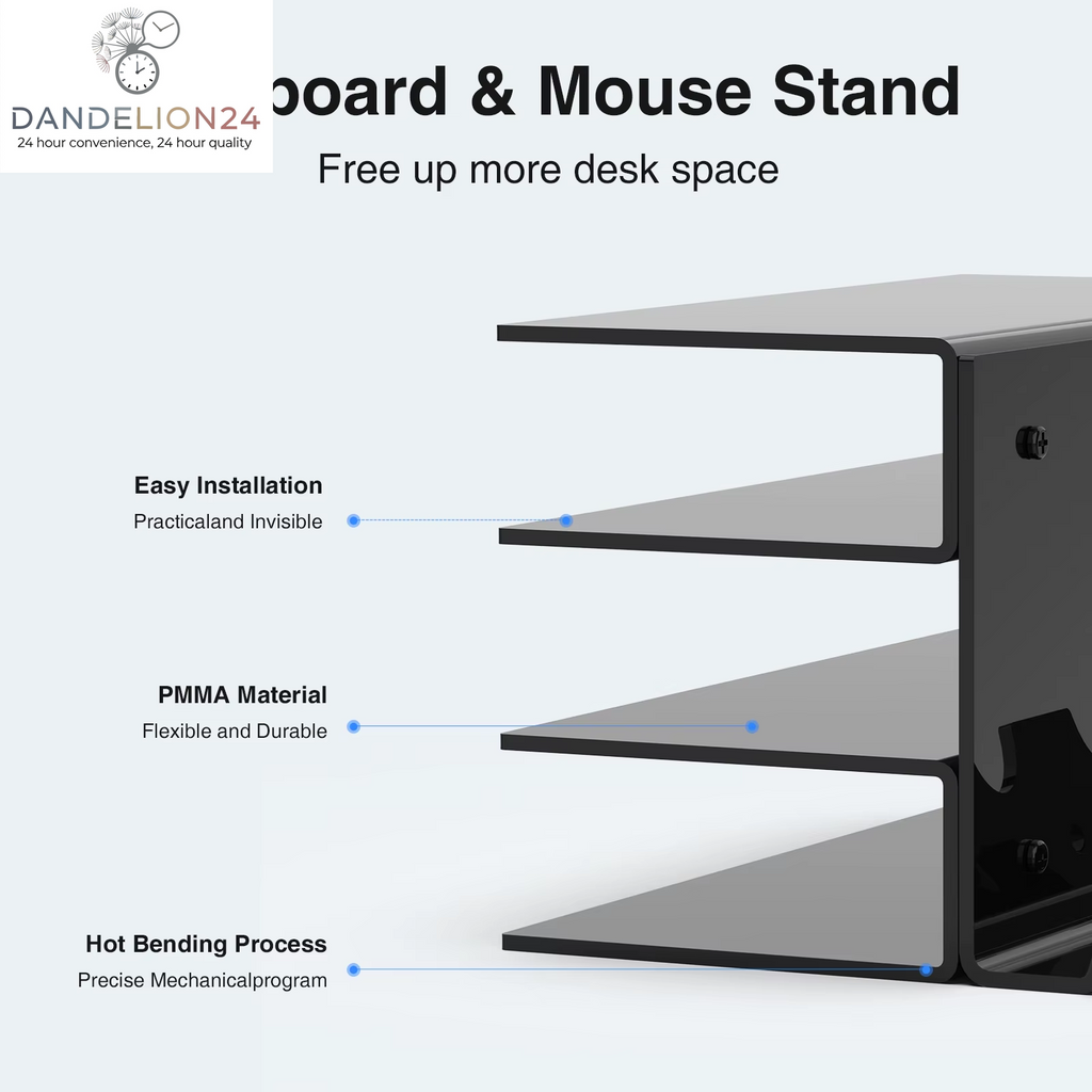 Acrylic Keyboard Plate Display Stand 3 Tiers Mechanical Keyboard Storage Ergonomic Transparent Holder for Mouse Storage Rack