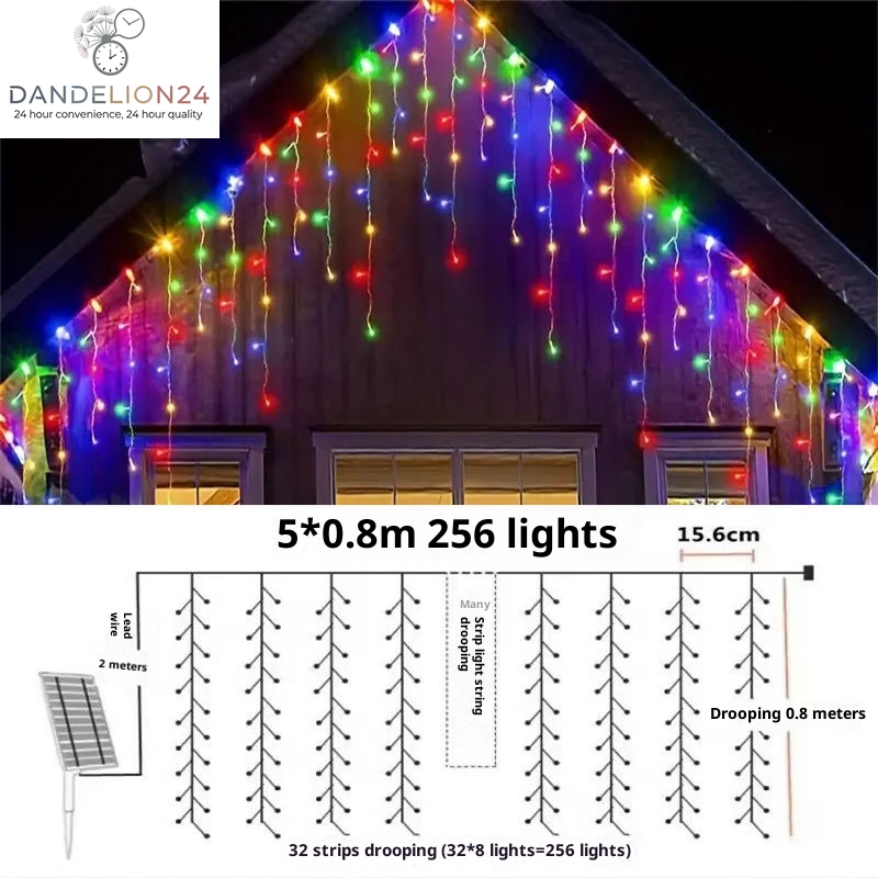 LED Curtain Lights Icicle Waterfall Lights Decorative String Lights