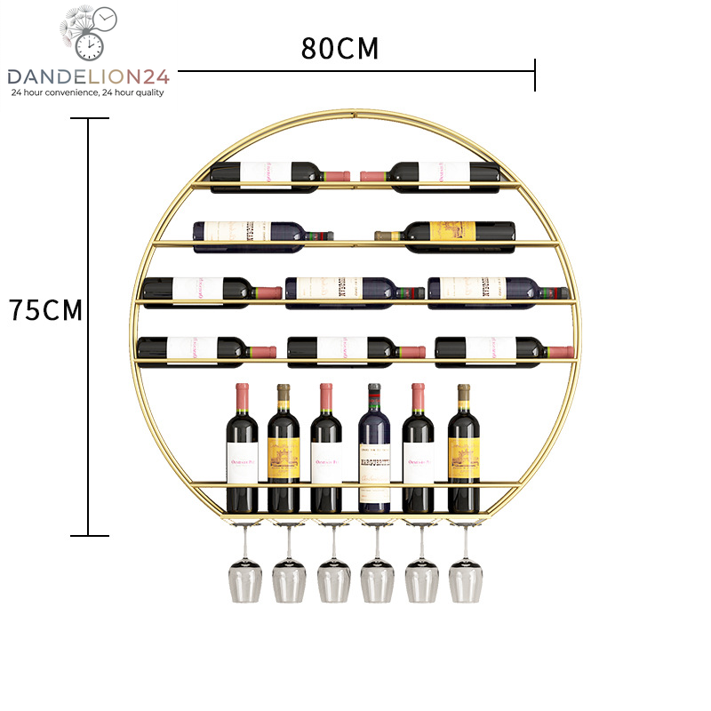 European-Style Iron Red Wine Glass Holder Wall-Mounted Wine Rack Hanging Display Rack Goblet Rack