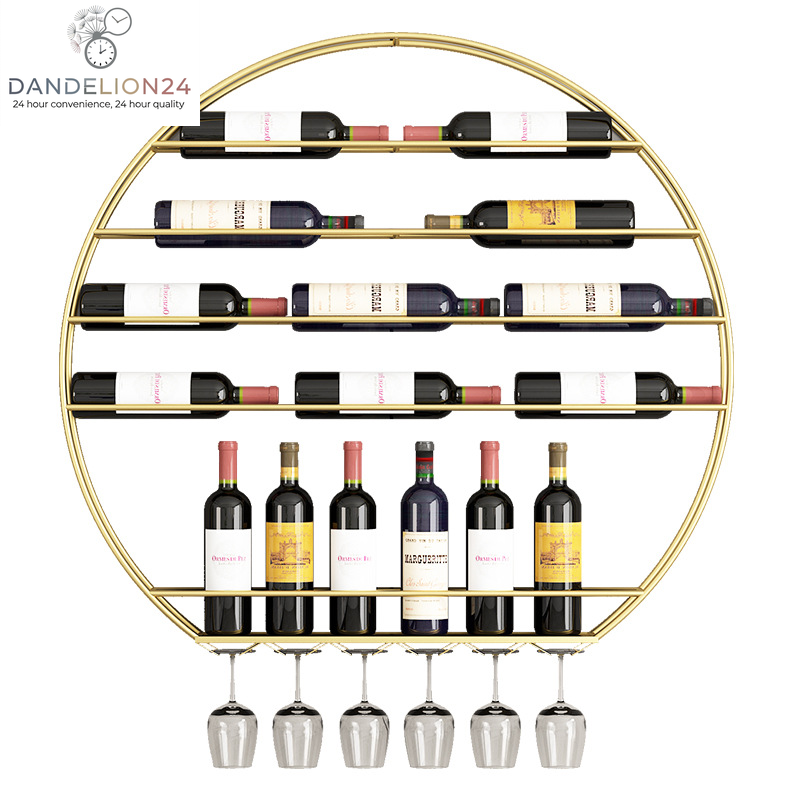 European-Style Iron Red Wine Glass Holder Wall-Mounted Wine Rack Hanging Display Rack Goblet Rack