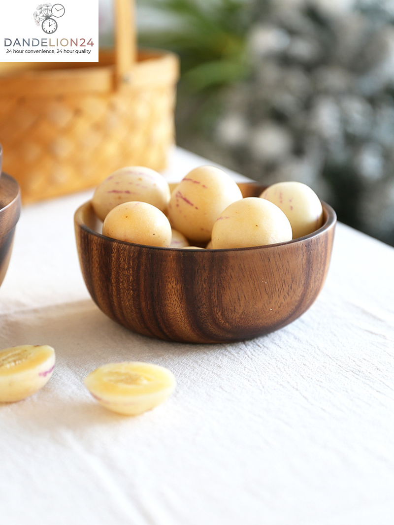 Kitchen Natural Wooden Bowl Household Fruit Bowl Salad Bowl for Home Restaurant Food Container Wooden Utensils Note the Size Hot