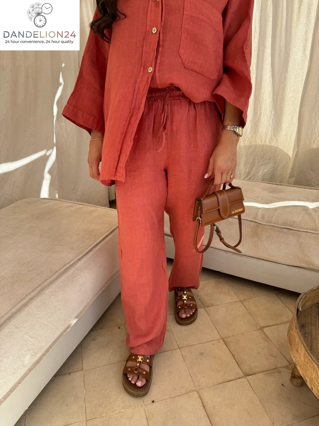 Casual Polyester Pocket Shirt Pants Suitable for Women'S Wide Leg Pants, Long Sleeved Shirt Set, Women'S Loose High Street Two-Piece Set