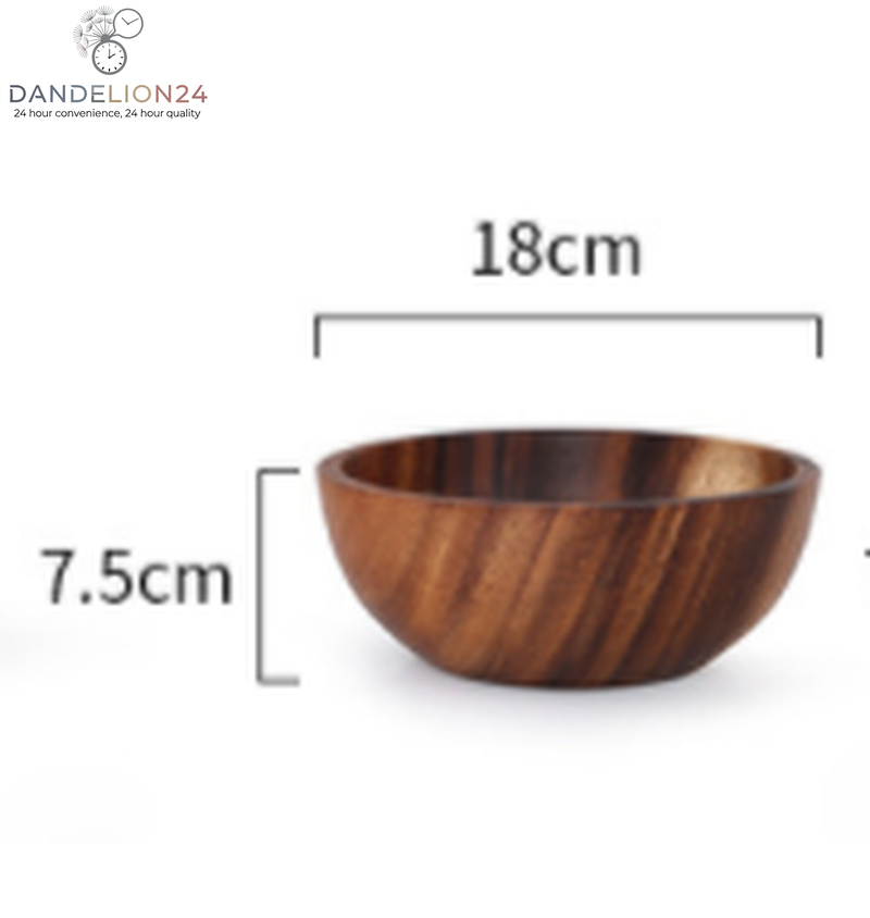 Kitchen Natural Wooden Bowl Household Fruit Bowl Salad Bowl for Home Restaurant Food Container Wooden Utensils Note the Size Hot