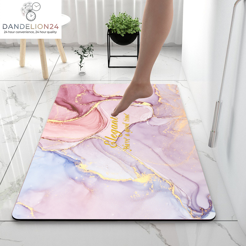 Home Gadget Anti-Slip Mat Super Absorbent Bathroom Floor Mat Diatom Mud Suitable for Kitchen Toilet