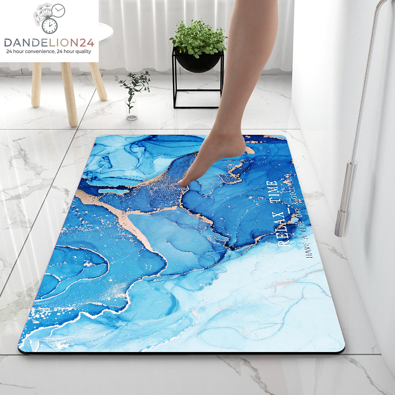 Home Gadget Anti-Slip Mat Super Absorbent Bathroom Floor Mat Diatom Mud Suitable for Kitchen Toilet