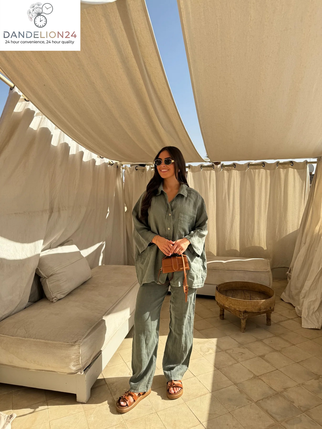 Casual Polyester Pocket Shirt Pants Suitable for Women'S Wide Leg Pants, Long Sleeved Shirt Set, Women'S Loose High Street Two-Piece Set