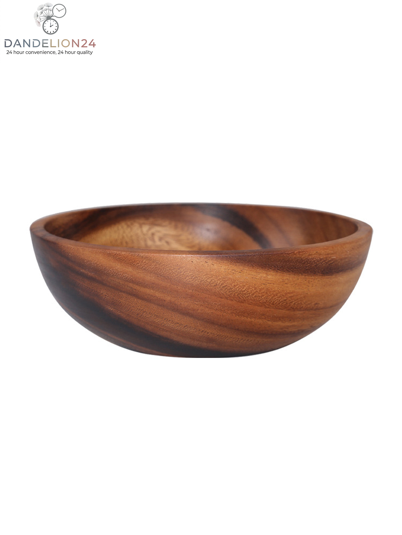 Kitchen Natural Wooden Bowl Household Fruit Bowl Salad Bowl for Home Restaurant Food Container Wooden Utensils Note the Size Hot