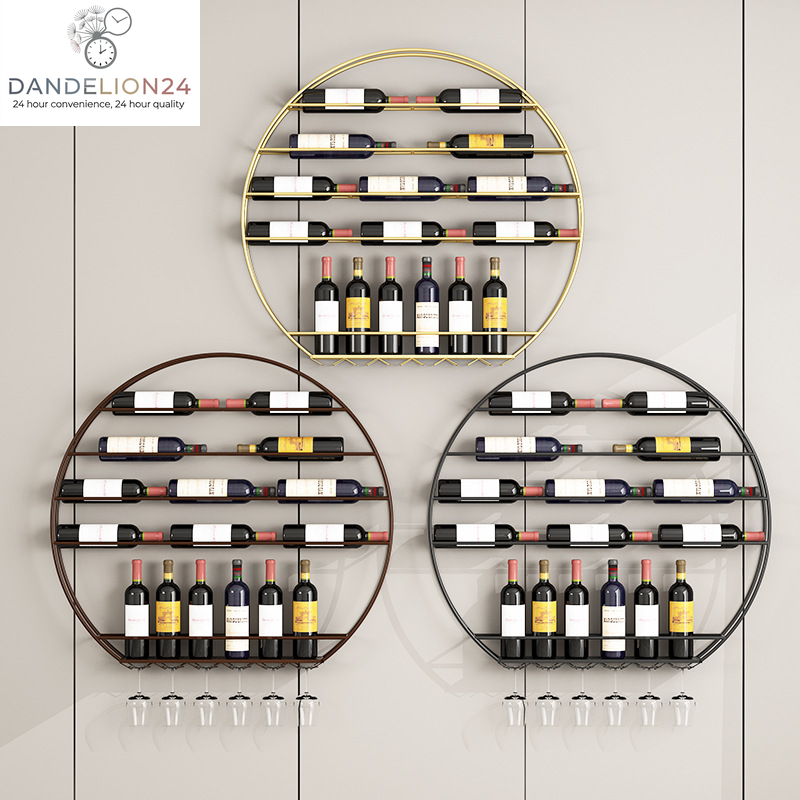 European-Style Iron Red Wine Glass Holder Wall-Mounted Wine Rack Hanging Display Rack Goblet Rack