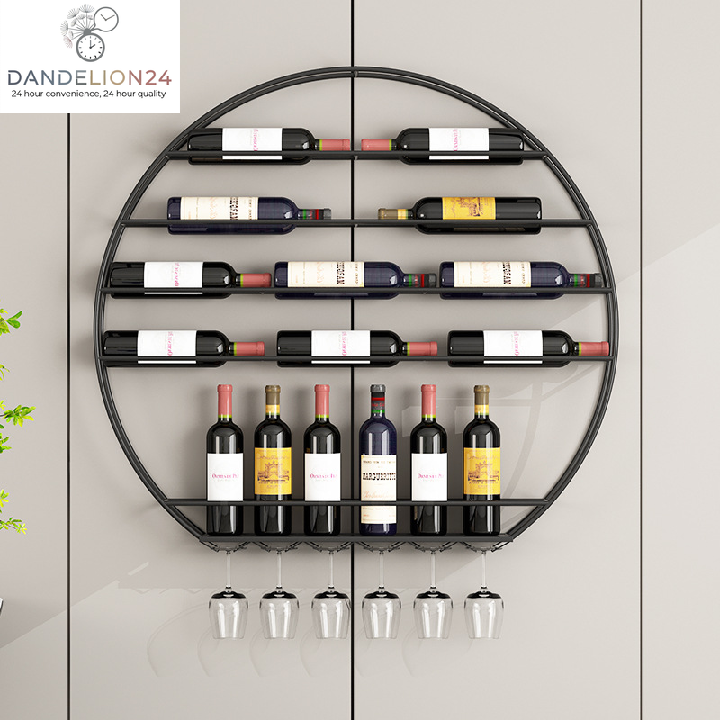 European-Style Iron Red Wine Glass Holder Wall-Mounted Wine Rack Hanging Display Rack Goblet Rack