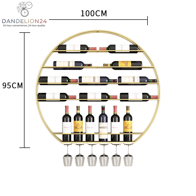 European-Style Iron Red Wine Glass Holder Wall-Mounted Wine Rack Hanging Display Rack Goblet Rack